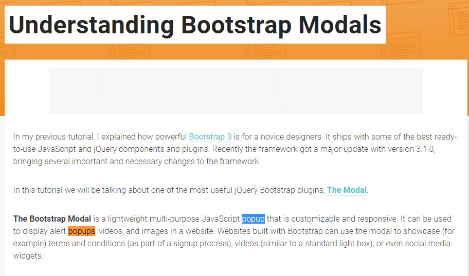  Yet another useful  content  relating to Bootstrap Modal Popup